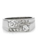 Diamond Bypass Fashion Ring in White Gold